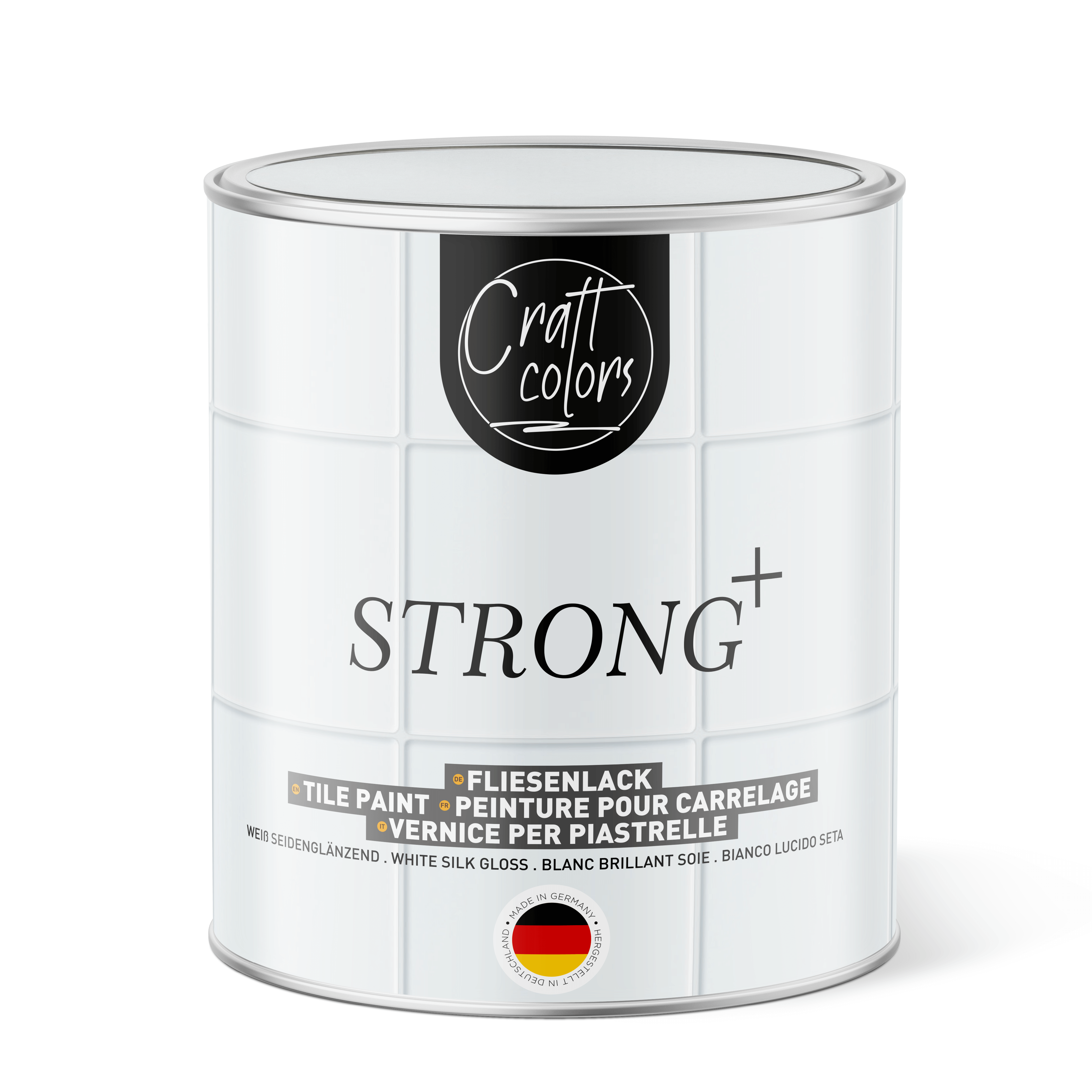 Peinture carrelage 2EN1 apprêt et vernis en une seule étape, blanc satiné brillant