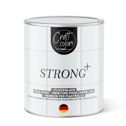 Peinture carrelage 2EN1 apprêt et vernis en une seule étape, blanc satiné brillant