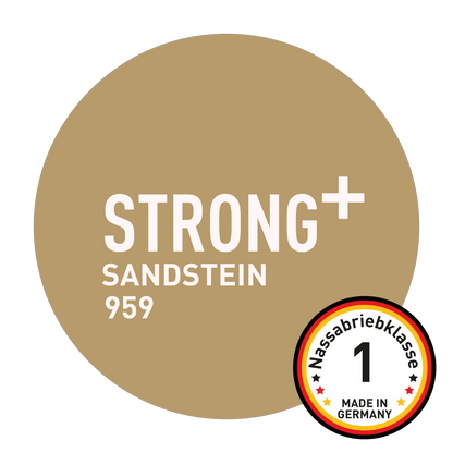 Wandfarbe Strong+ Sandstein gelb No. 959, 5 l für stark beanspruchte Flächen wie Treppenhäusern - Craft Colors